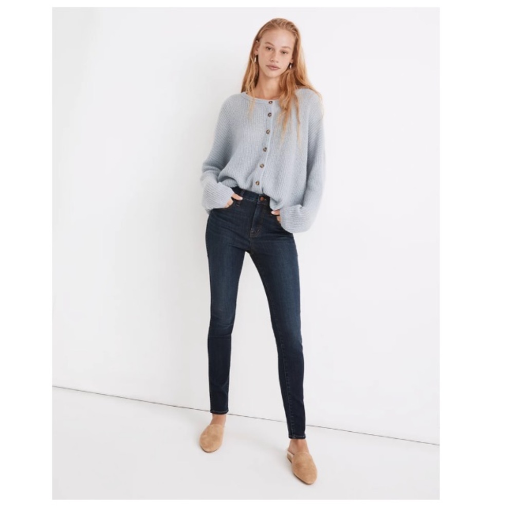 NWT Madewell 10" High-Rise Skinny Jeans in Woodland Wash: TENCEL™ Denim Edition